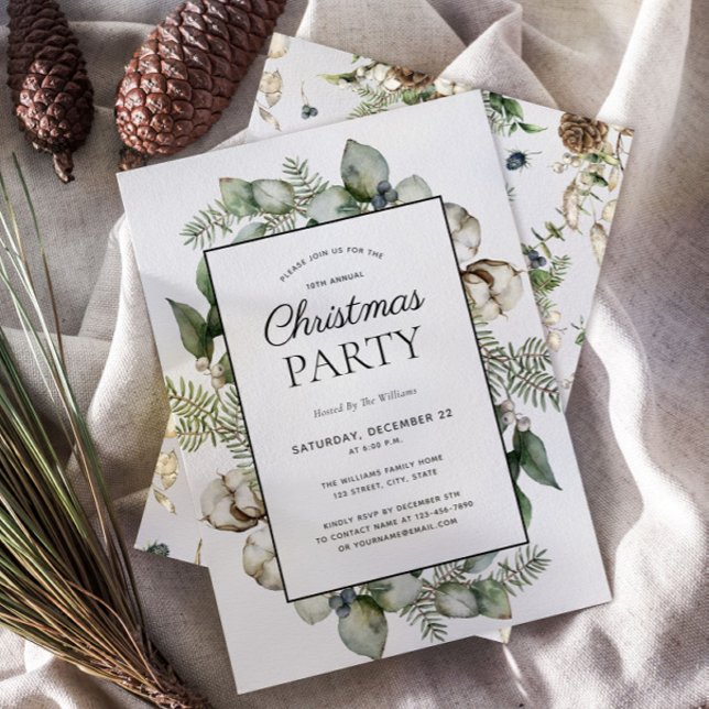 Invitation Farmhouse rustique Fête de Noël (Créateur téléchargé)