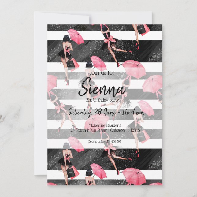 Invitation Fashion girly (Devant)