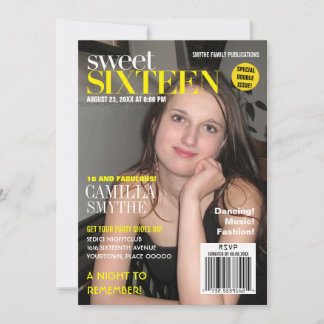 Invitation Fashion Magazine Couverture droite Sweet sixteen