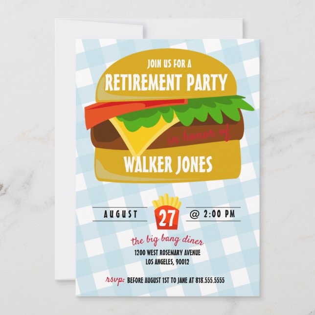 Invitation Fast food Retirement (Devant)
