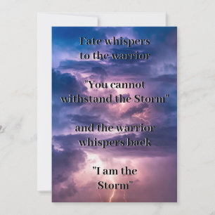 Invitation Fate Whispers to the Warrior Greeting Card