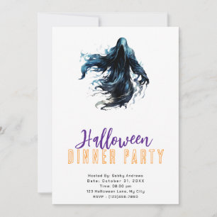 Invitation Faucheuse effrayante pour la soirée de dîner d'Hal