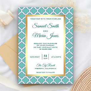Invitation Faux carton d'invitation de mariage marocain sarce