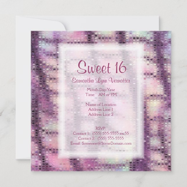 Invitation Faux Dragon Skin (quartz rose) (Devant)
