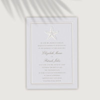 Faux étoile de mer gaufrée mariage formel côtier