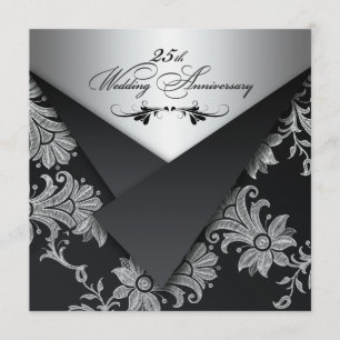 Invitation FAUX Faire la fête pour les 25 ans de mariage Invi