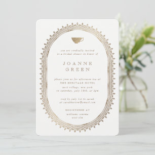 Invitation Faux Gold Afnoon Tea Bridal/Wedding shower