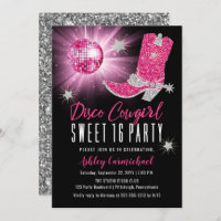 Faux Parties scintillant Disco Rose Cowgirl Sweet 