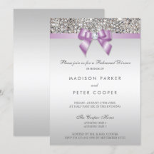 Faux Séquins Argent Lilac Bow Dîner De Répétition