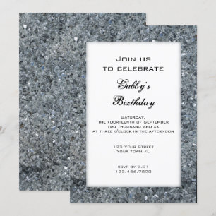 Invitation Faux Sparkle fête d'anniversaire