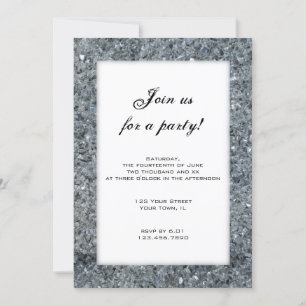 Invitation Faux Sparkle Party