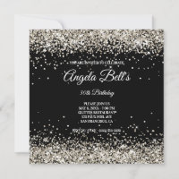 Faux Sparkly Platinum Parties scintillant Noir