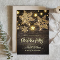 Faux Wood Gold Parties scintillant Flocs de neige 