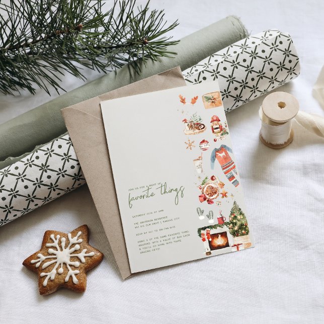 Invitation Favoris de Noël | Favoris (Créateur téléchargé)