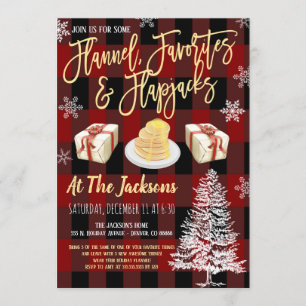 Invitation Favoris Flannel et Frapjacks Party