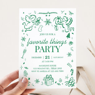 Invitation Favoris Main Drake Fête de Noël