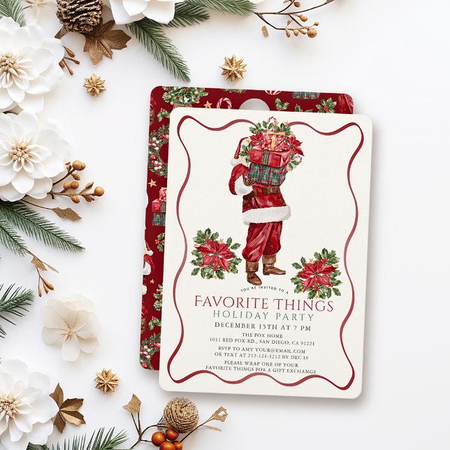 Invitation Favoris Père Noël Noël Fête de Noël (Créateur téléchargé)