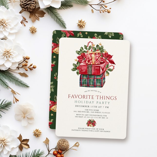 Invitation Favoris présente Noël Fête Fête (Créateur téléchargé)
