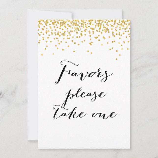 Invitation Favoriser S'Il Vous Plaît Prendre Un Signe 5x7" Ta (Devant)