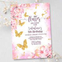 Fbattement Gold Butterfly Pink Flowers Filles Anni