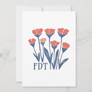 Invitation FDT Floral Wreath Subtle Feminine Boho Anti-Trump