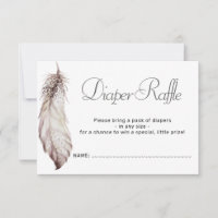 Feather Baby Montrer Genre Neutre Déchets Raffle