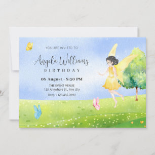 Invitation Fée dans le jardin