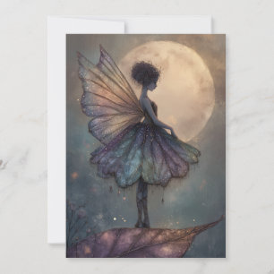 Invitation Fée de clair de lune enchantée aquarelle fantasy