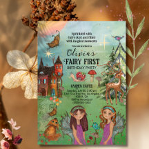 Fée de forêt enchantée Premier anniversaire Magiqu