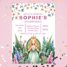 Fée de forêt enchantée princesse Anniversaire