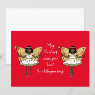 Invitation Fée de Noël afro-américaine