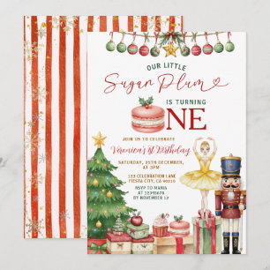 Invitation Fée Dragée Casse-Noisette Noël Anniversaire