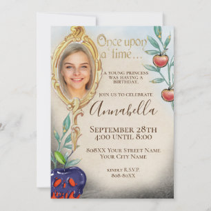 Invitation Fée Enchantée Blanche Neige