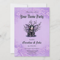 Fée foncée mignonne avec ailes de chauve-souris.