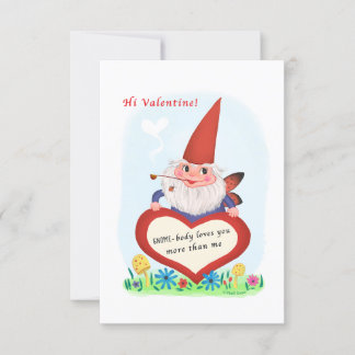 Invitation Fée Gnome Petite Valentine Vintage traditionnelle