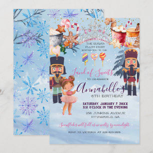 Invitation Fée Magique de la Praline Casse-Noisette Fête d'an