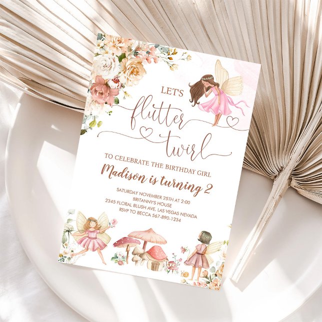 Invitation Fée magique Florale Princesse Anniversaire (Créateur téléchargé)