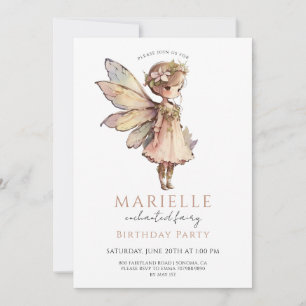 Invitation Fée magique Pixie Fairytale fête d'anniversaire