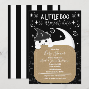 Invitation Fée Sorcière Fantôme Halloween Bébé Shower de l'Ép