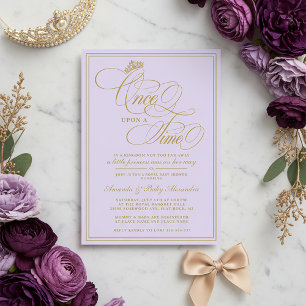 Invitation Fée Violet pour une Baby Shower de Princesse