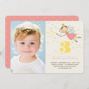 Invitation Fée Whimsical Princesse Fille Fête d'anniversaire 