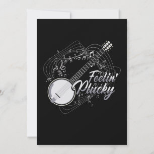 Invitation Feelin Plucky Banjo Bluegrass Country Music Cadeau