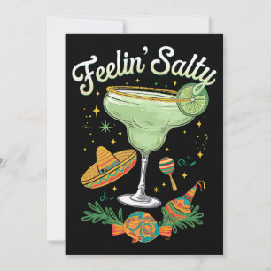 Invitation Feelin' Salty Margarita Funny Cinco De Mayo