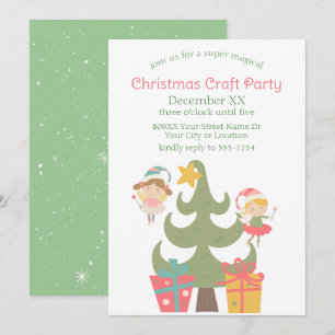 Invitation Fées de Noël mignonnes