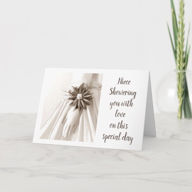 INVITATION **FÉLICITATION DE LA DOUCHE DE LA NIECE" (Devant)