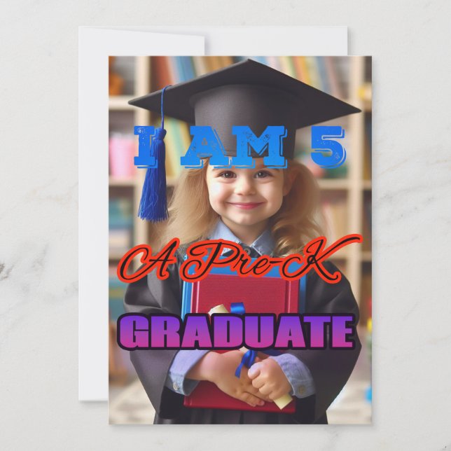 Invitation "Félicitations à notre diplômé pré-K ! (Devant)