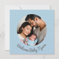 Félicitations bébé garçon personnalisé bleu, bienv