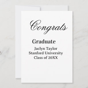 Invitation Félicitations diplômé nom université nom promotion