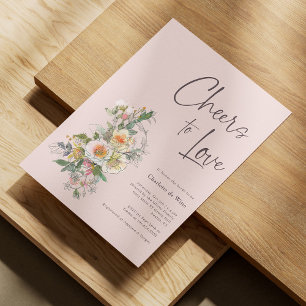 Invitation Félicitations Élégantes à l'Amour Mariage Lettre M