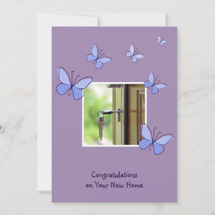 Invitation Félicitations photo clé de la maison sur votre nou
